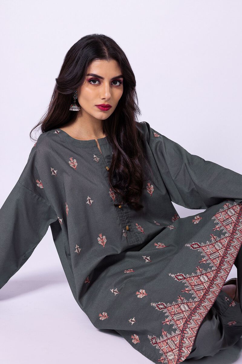 Dyed Embroidered Light Crosshatch | Top Bottoms | Fabrics 2 Piece | null