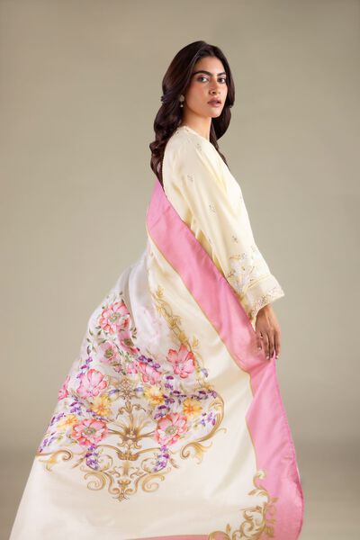 Embroidered | Polyester Silk | Embroidered Silk Dupatta  | AED 65.00
