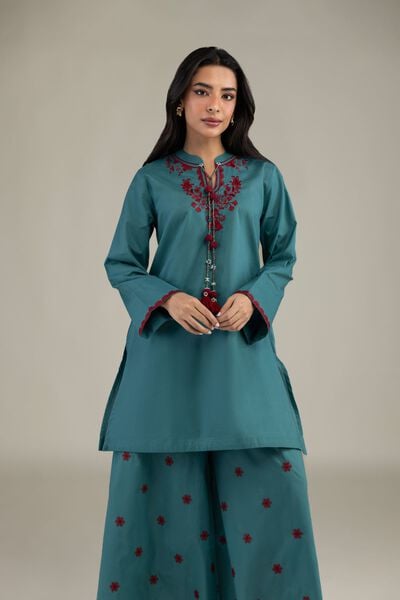 Embroidered | Cambric | Floral Cambric Kurta | AED 130.00