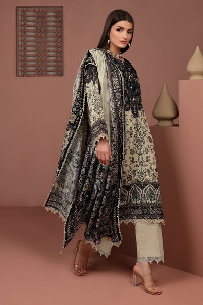 Composed Polyester Brosha Jacquard | Printed | Tailored 3 Piece | AED 160.00