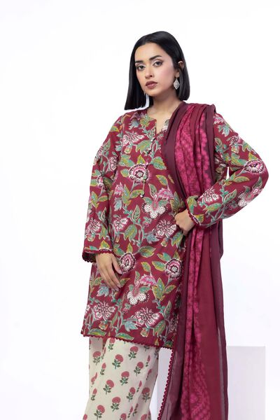 Printed | Cotton | Tailored 3 Piece | AED 180.00