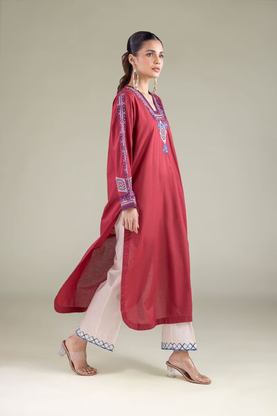 Embroidered | Cambric | Pants | AED 80.00