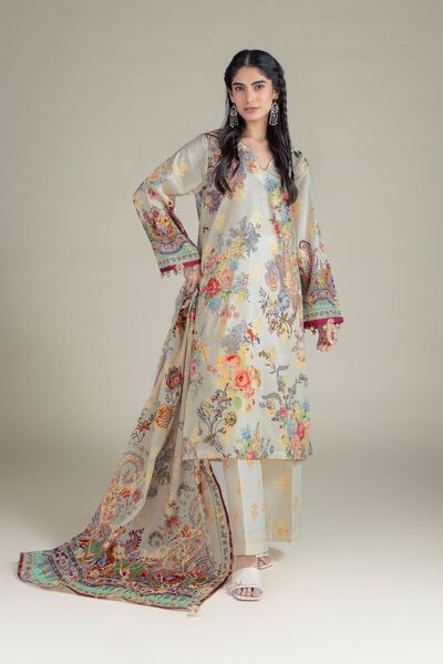Printed | Jacquard | Fabrics 3 Piece | AED 180.00