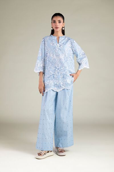 Embroidered | Cambric | Trousers | AED 60.00