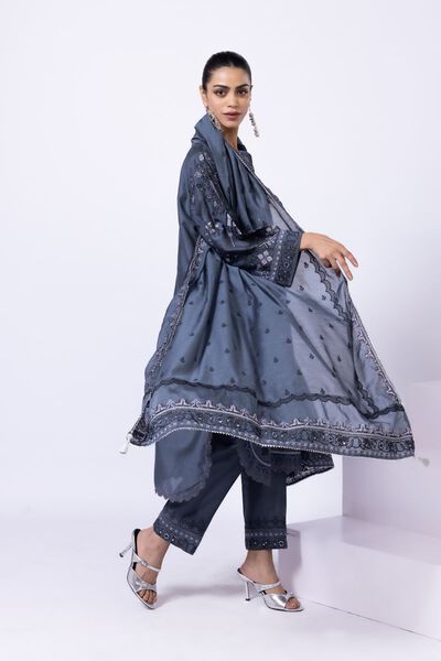 Embroidered | Raw Silk | Pants | AED 30.00
