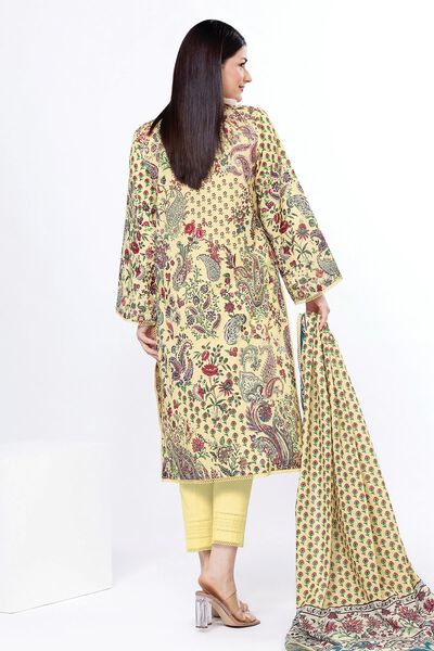 Printed | Slub Lawn | Fabrics 3 Piece | AED 80.00