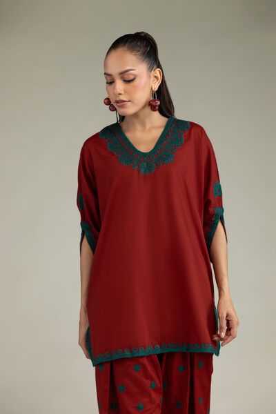 Embroidered | Cambric | Solid Cambric Kurta | AED 180.00