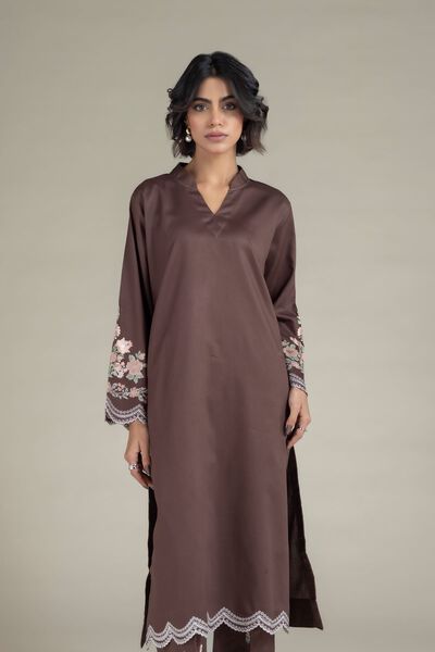 Embroidered | Textured Cotton | Kurta | AED 140.00
