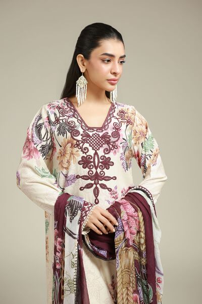 Embroidered | Satin | Fabrics 3 Piece | AED 200.00