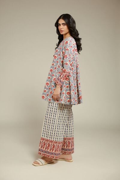 Printed | Textured Cotton | Pants | AED 70.00