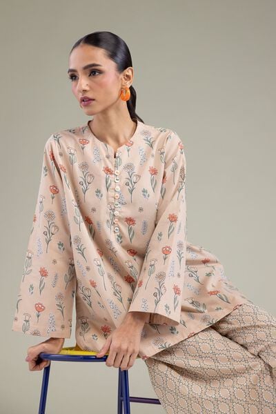 Printed | Cambric | Floral Cambric Kurta | AED 100.00