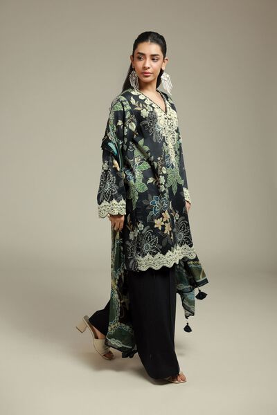 Embroidered | Satin | 3-Piece Tailored Suit | AED 300.00