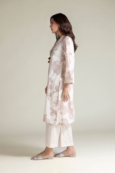 Embroidered | Cambric | Striped Cambric Pants | AED 80.00