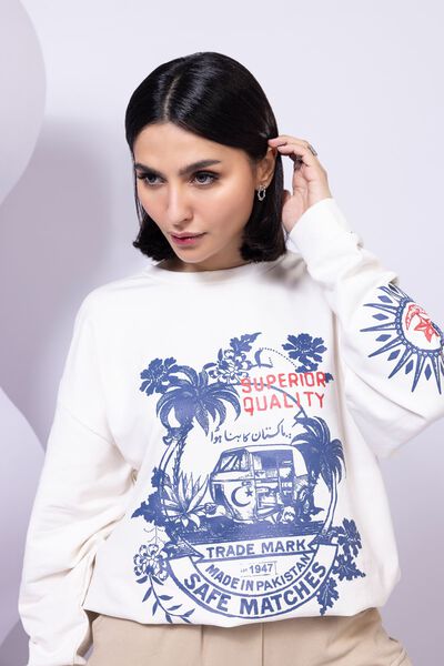 Printed | Lycra Terry | Sweatshirt | AED 30.00