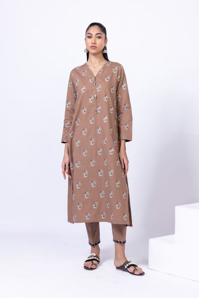 Embroidered | Crosshatch Poplin | Pants | AED 40.00