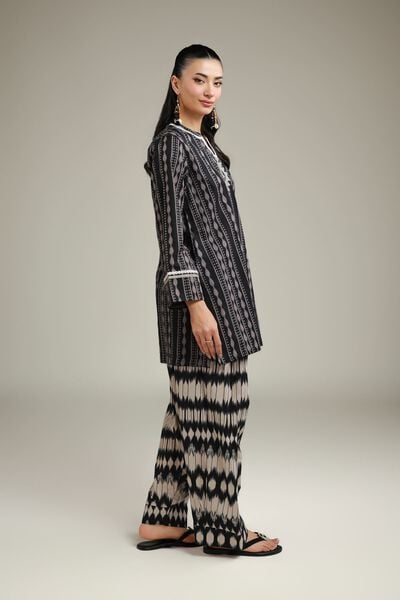 Embroidered | Cotton Dobby | Cotton Black Shalwar | AED 100.00