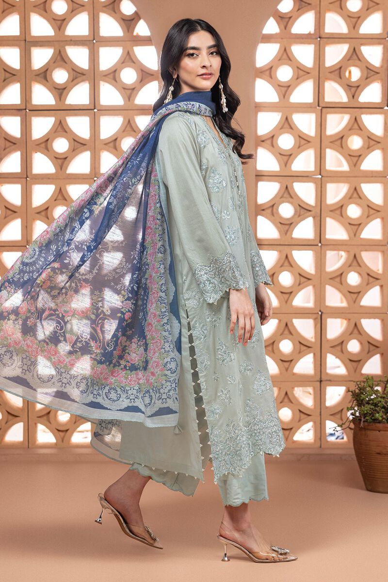 Embroidered | Cambric | Tailored 3 Piece | null
