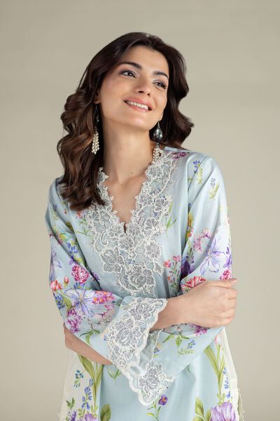 Embroidered | Satin | Fabrics 2 Piece | Top and Bottom | AED 150.00