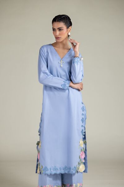 Embroidered | Textured Cotton | Kurta | AED 180.00