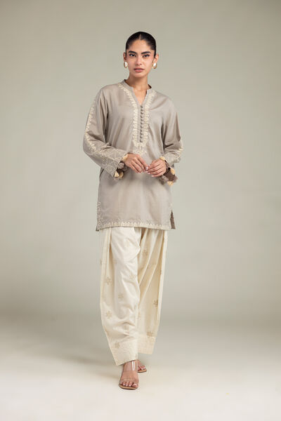 Embroidered | Cotton Dobby | Cotton Floral Shalwar | AED 150.00