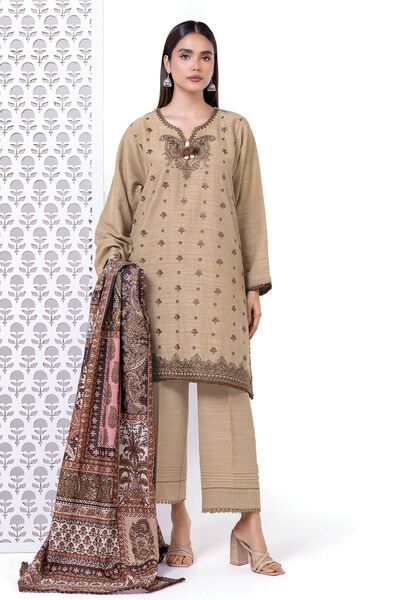 Light khaddar Messuri | Embroidered | Fabrics 3 Piece | AED 180.00