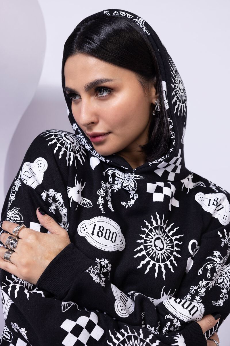 Printed | Cotton Polyester Fleece | Hoodie | AED 30.00