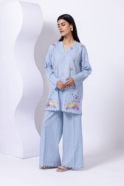 Embroidered | Leno | Pants | AED 80.00