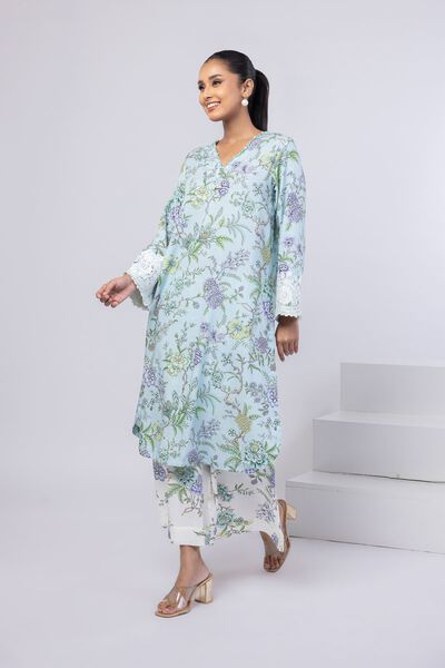 Printed | Dull Raw Silk | Pants | AED 72.00