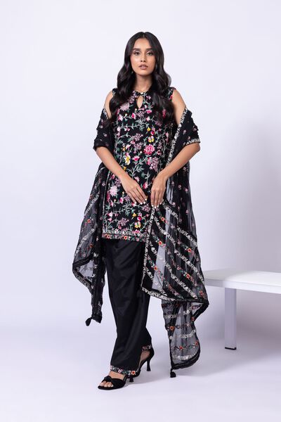 Embroidered | Polyester Crinkle Chiffon | Kurta | AED 320.00