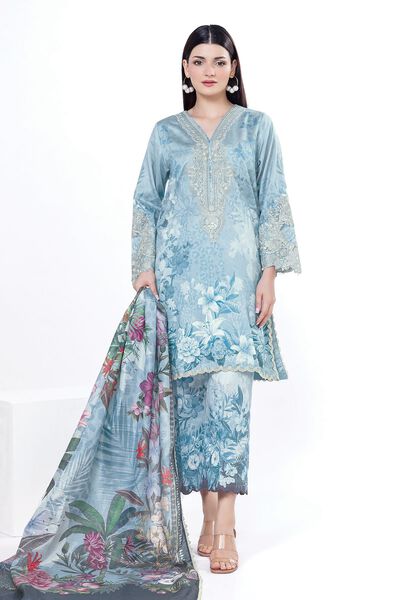 Embroidered | Cotton Satin | Fabrics 3 Piece | AED 110.00