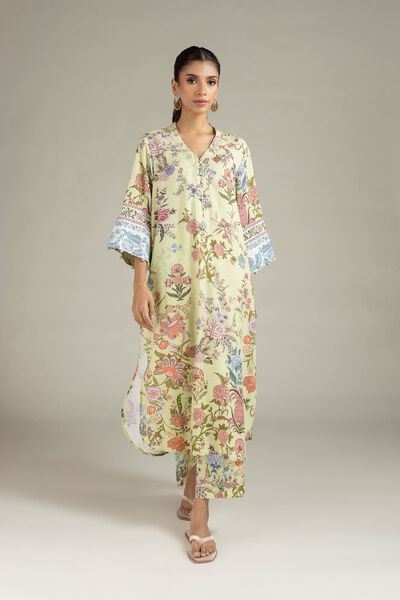 Printed | Raw Silk | Pants | AED 60.00