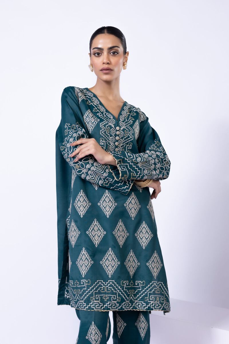 Embroidered | Thai Silk | Kurta | AED 78.00