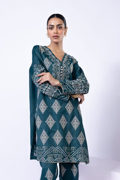 Embroidered | Thai Silk | Kurta | AED 78.00