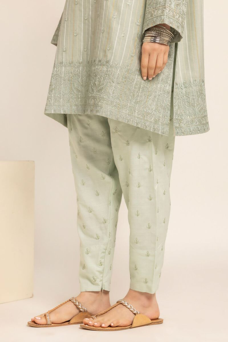 Embroidered | Dull Raw Silk | Shalwar | null