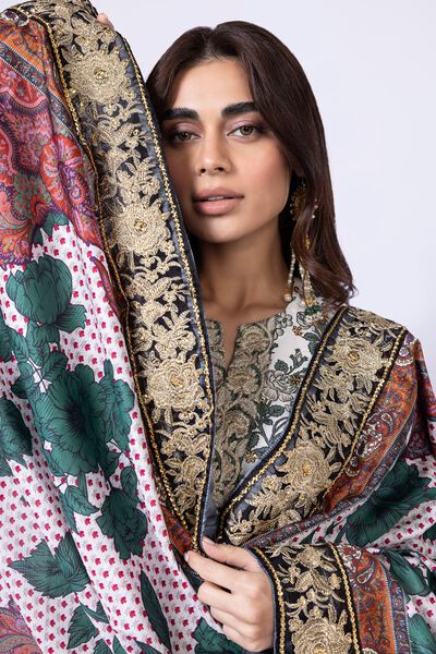 Embroidered | Tusser Silk | Dupatta | AED 54.00