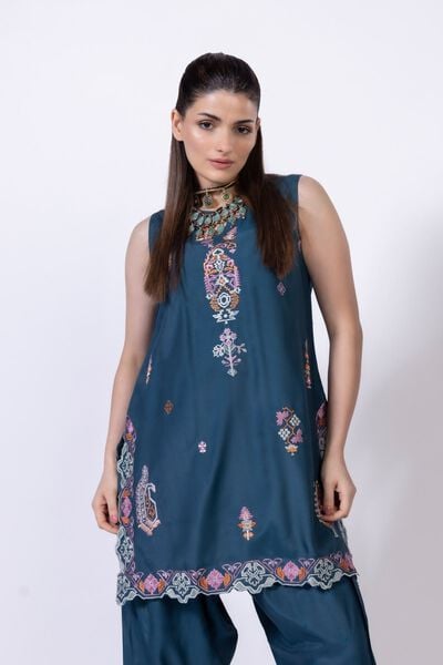 Embroidered | Viscose Oak Silk | Kurta | AED 60.00