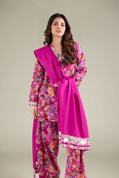 Embroidered | Textured Cotton | Floral Tassel Kurta | AED 130.00