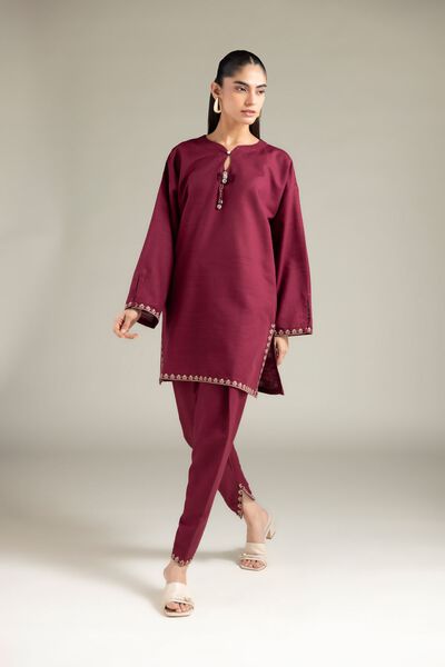Embroidered | Textured Cotton | Shalwar | AED 100.00