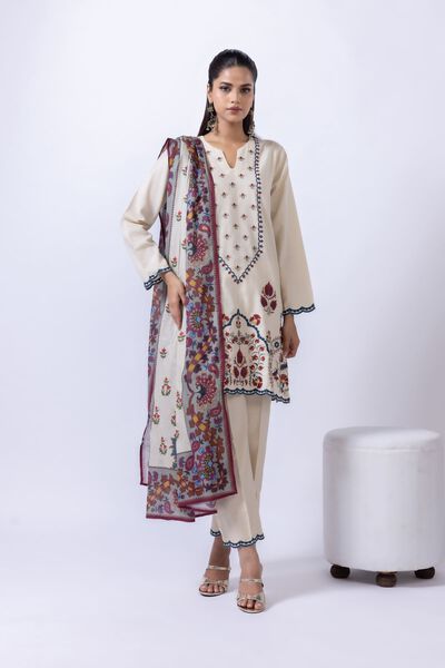 Embroidered | Cotton Dobby | Pants | AED 40.00