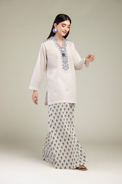 Embroidered | Cambric | Printed Cambric Pants | AED 130.00