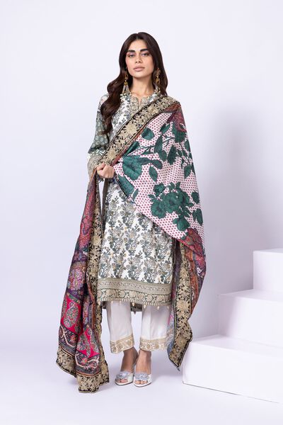 Embroidered | Russian Raw Silk | Pants | AED 36.00