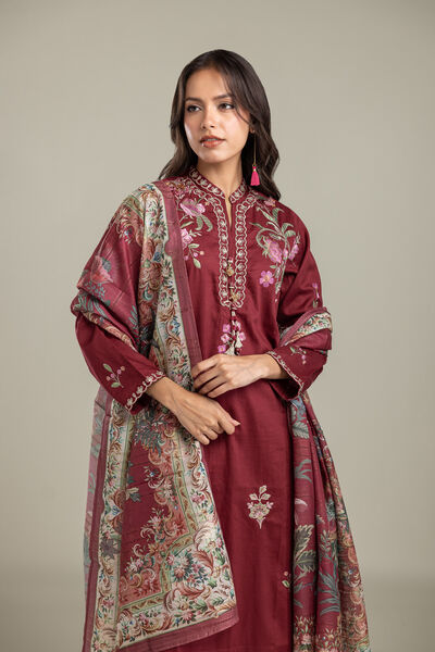 Embroidered | Polyester Silk | Dupatta | AED 130.00