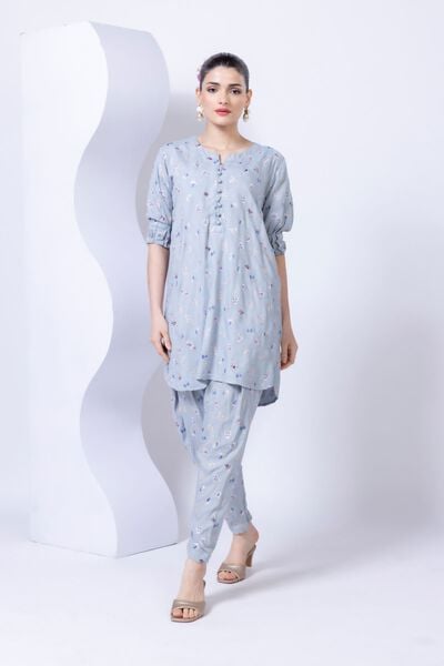 Embroidered | Crosshatch Raw Silk | Shalwar | AED 54.00