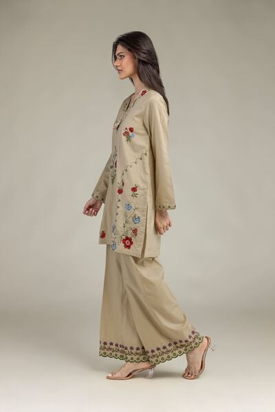 Embroidered | Cotton Dobby | Cotton Dobby Pants | AED 80.00