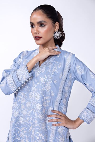 Embroidered | Russian Raw Silk | Kurta | AED 120.00