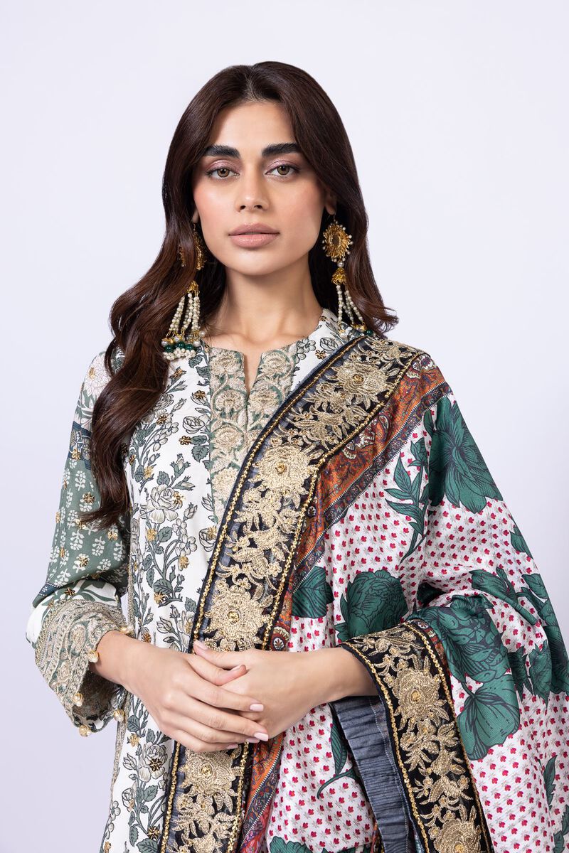 Embroidered | Tusser Silk | Dupatta | AED 54.00