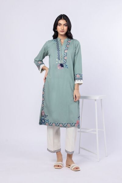 Embroidered | Crosshatch Poplin | Kurta | AED 140.00