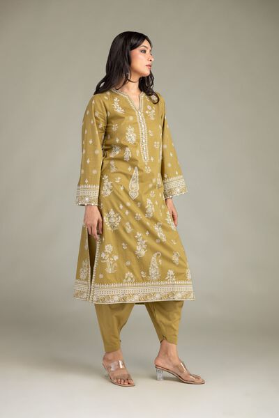 Cambric | Floral Cambric Shalwar | AED 130.00