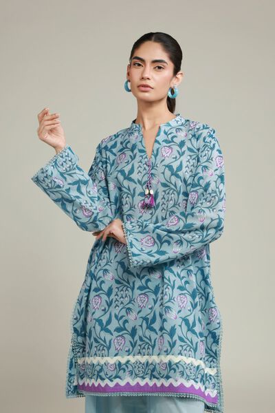 Printed | Cambric | Tailored 2 Piece | Top and Bottom | AED 180.00