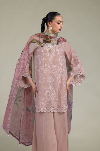 Embroidered | Raw Silk | Floral Silk Kurta | AED 125.00